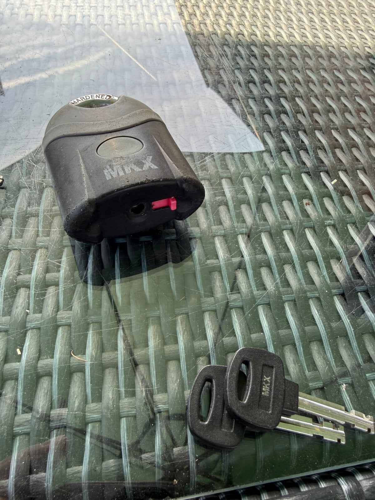 Hangslot MKX, Motoren, Accessoires | Sloten, Ophalen, Zo goed als nieuw