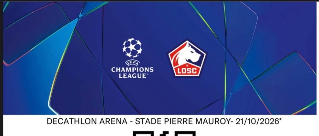 Ticket Lille - Galatasaray topplaats naast dugout Gala, Tickets & Billets, Cartes en vrac, Une personne, Octobre