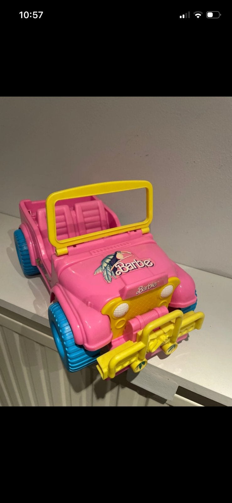 Vintage barbie jeep 1987, Ophalen, Zo goed als nieuw