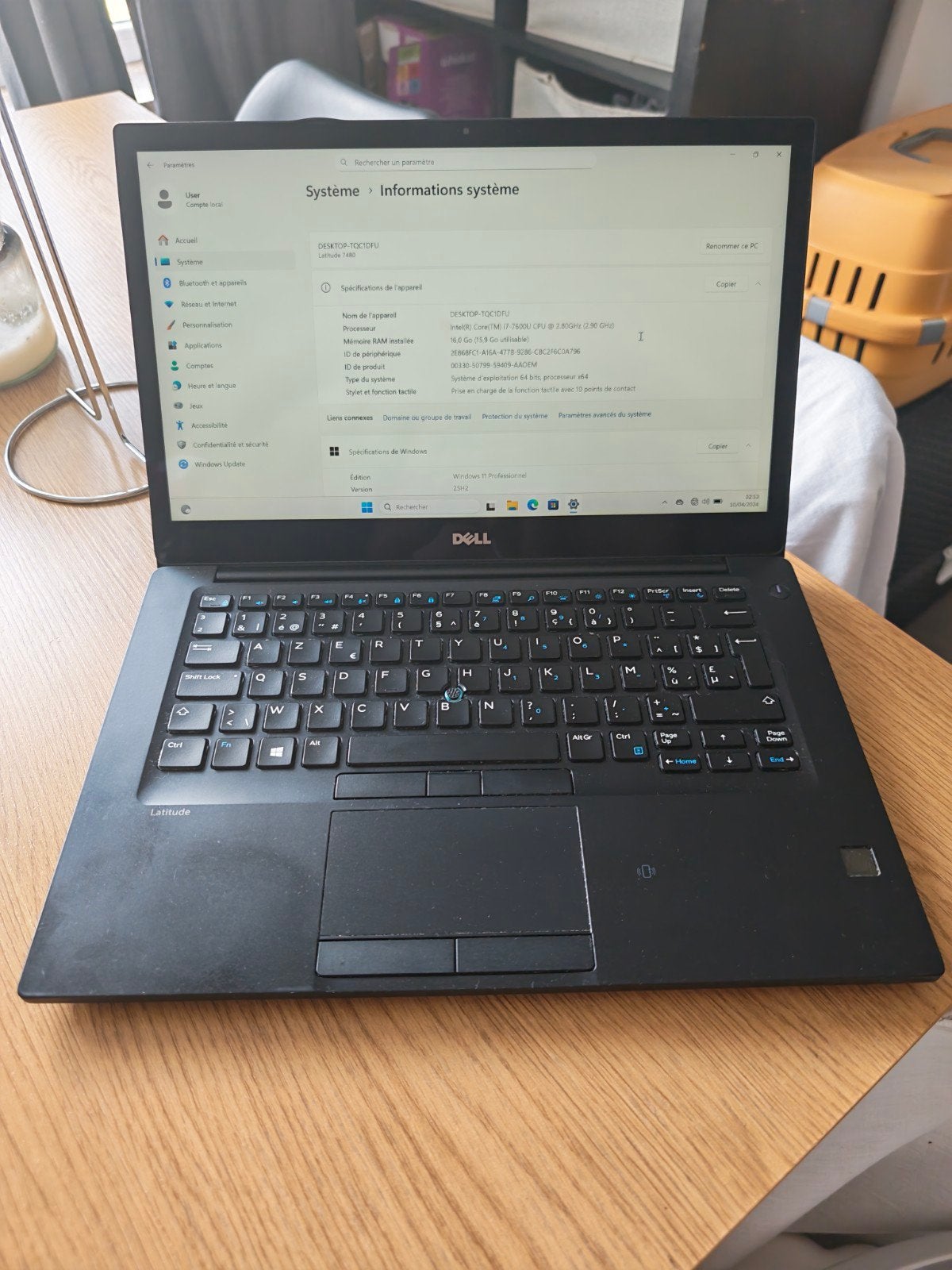 dell latitude 14" tactile, Informatique & Logiciels, Enlèvement ou Envoi, SSD