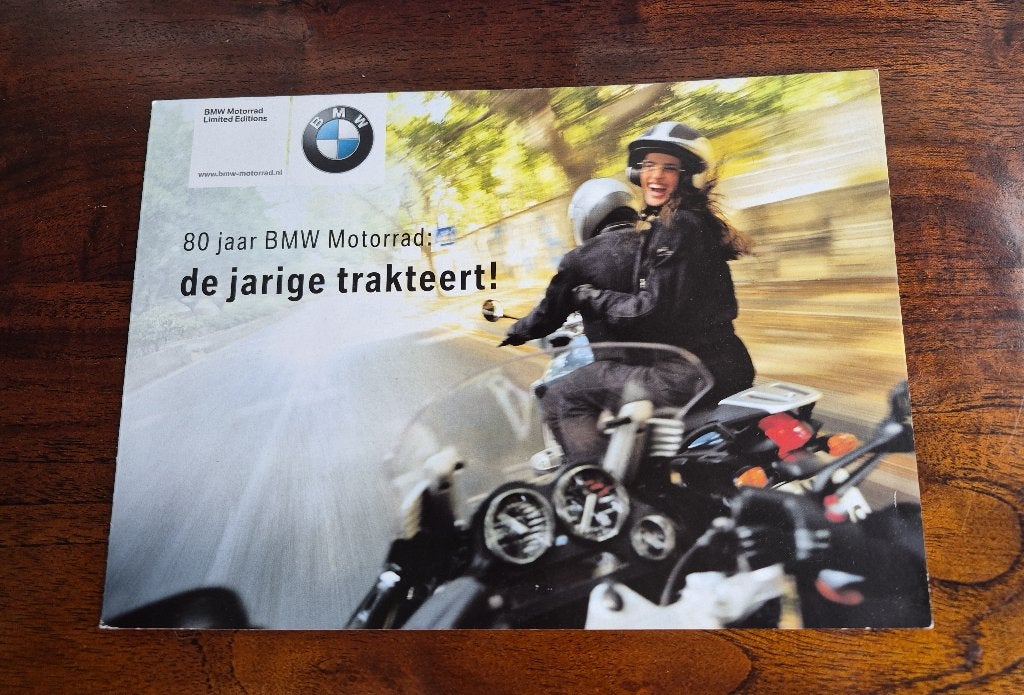 80 jaar BMW Motorrad folder, Boeken, Motoren, Ophalen of Verzenden, Zo goed als nieuw, Merk of Model
