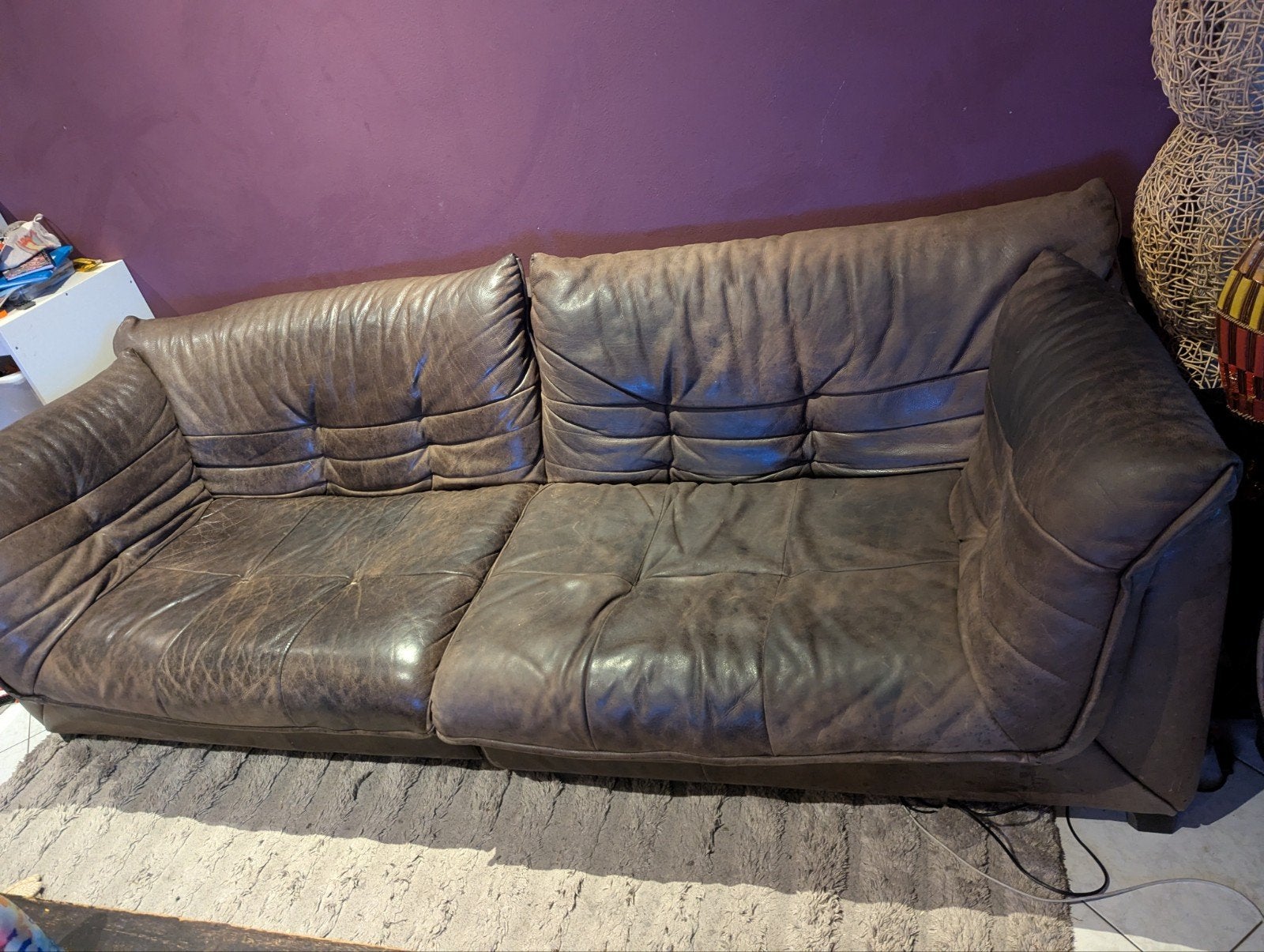 natuzzi leren zetel 2-4zit, Enlèvement