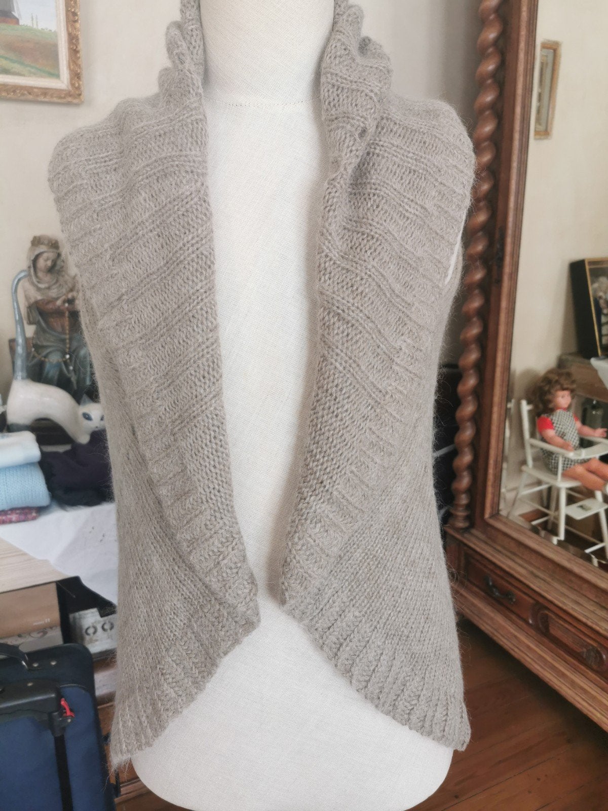 Heel mooie warme poncho van Camaïeu, Camaïeu, Beige, Maat 42/44 (L), Ophalen of Verzenden