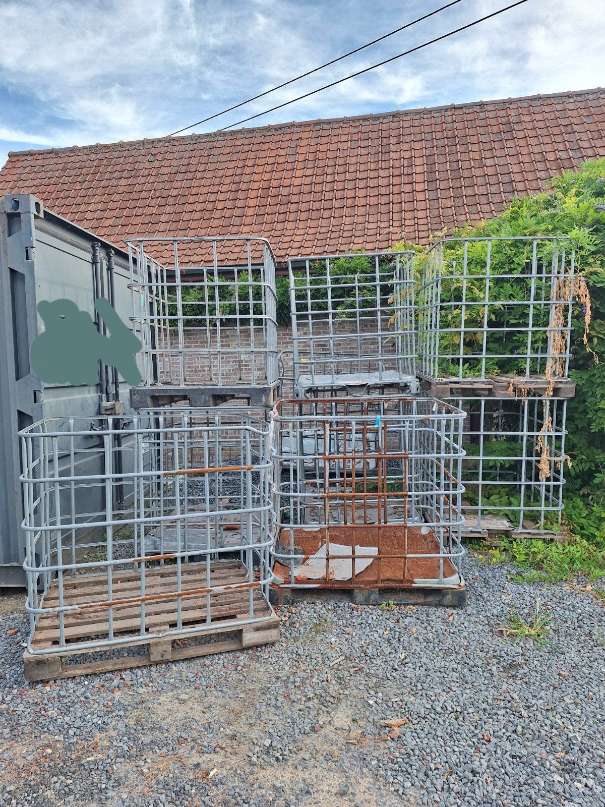 Paniers IBC - panier/panier à bois de chauffage - tuiles - b, Enlèvement