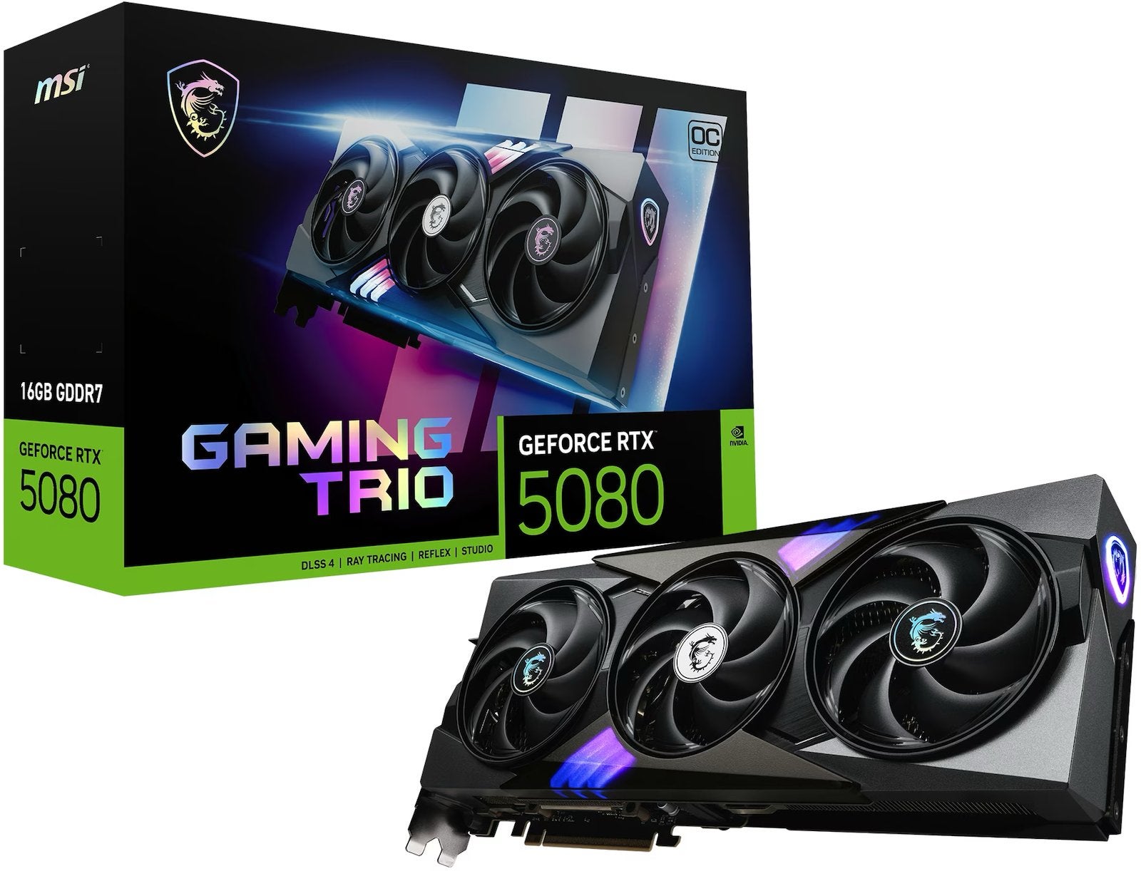MSI GeForce RTX 5080 16G GAMING TRIO OC, Computers en Software, Ophalen of Verzenden, Zo goed als nieuw