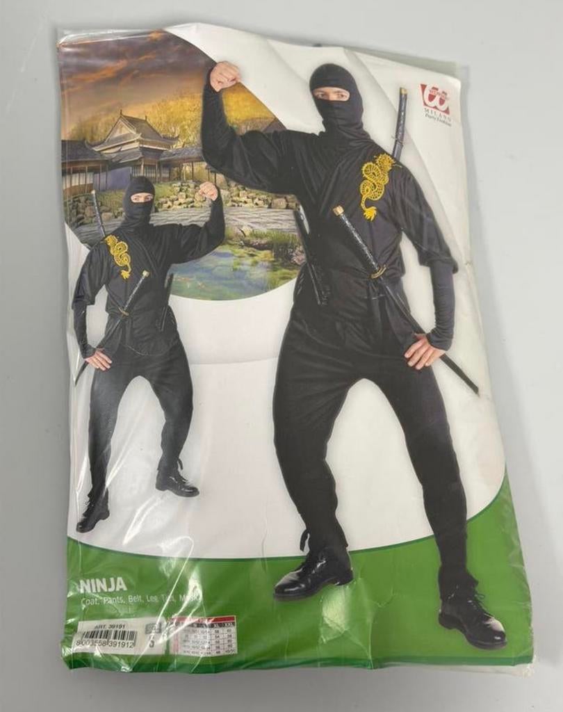 Dragon Ninja Kostuum Volwassenen Carnaval verkleden Maat S, Ophalen of Verzenden, Nieuw, Maat 46 (S) of kleiner, Kleding