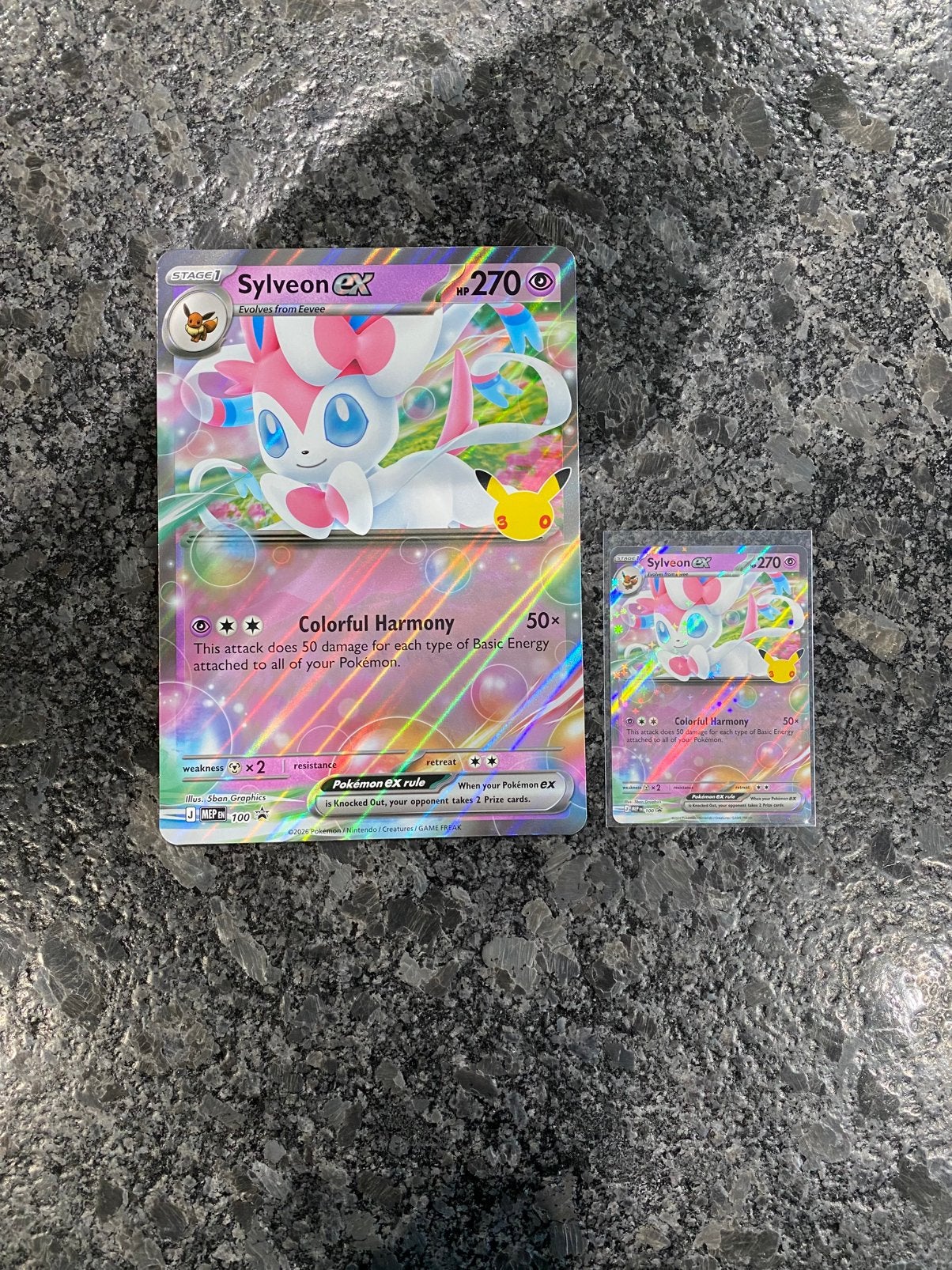 Carte promo Sylveon ex + Grande carte, Enlèvement ou Envoi, Neuf, Autres types, Foil