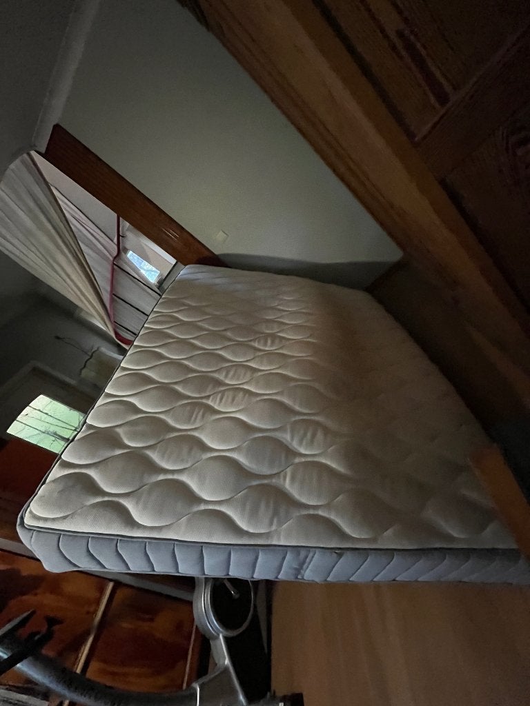 Pocketvering matras (160x200) + lattenbodem, Ophalen, Gebruikt, Matras, 200 cm