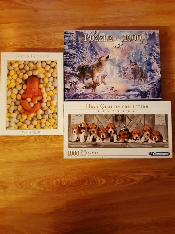 3 puzzles : voir description, Ophalen, 500 t/m 1500 stukjes, Gebruikt, Legpuzzel