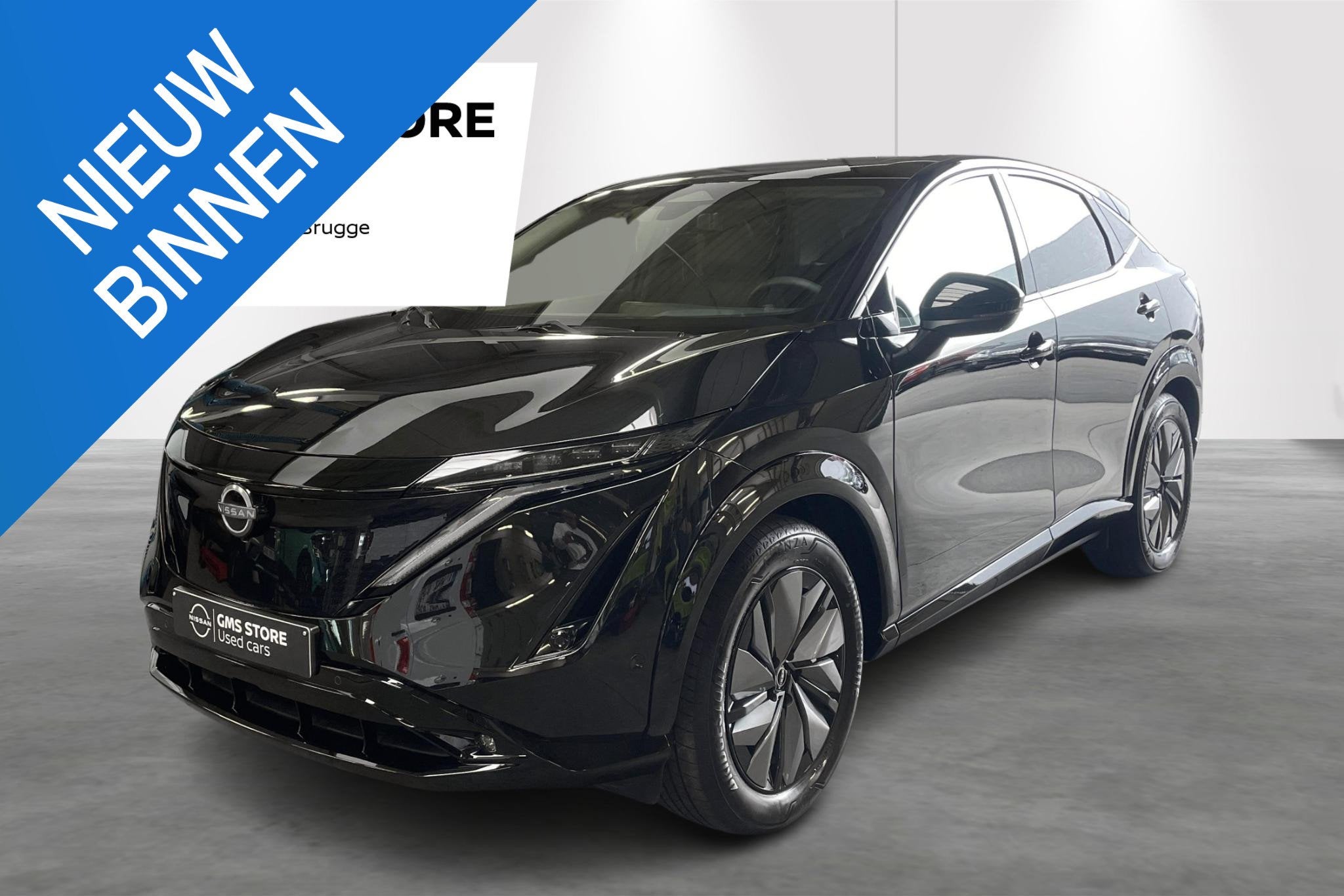Nissan Ariya 63 kWh Evolve, Auto's, Nissan, Stof, Gebruikt, 750 kg, Zwart