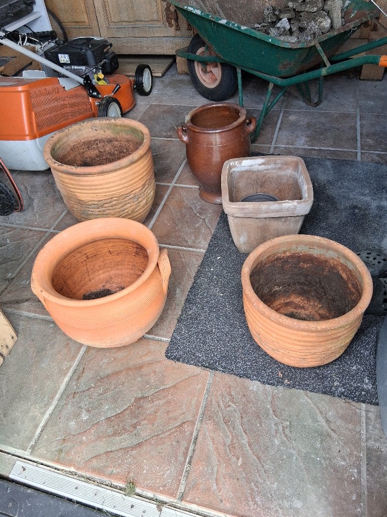 Bloempotten terra cotta, Tuin en Terras, Bloempotten, Ophalen, Gebruikt, Terracotta, Balkon