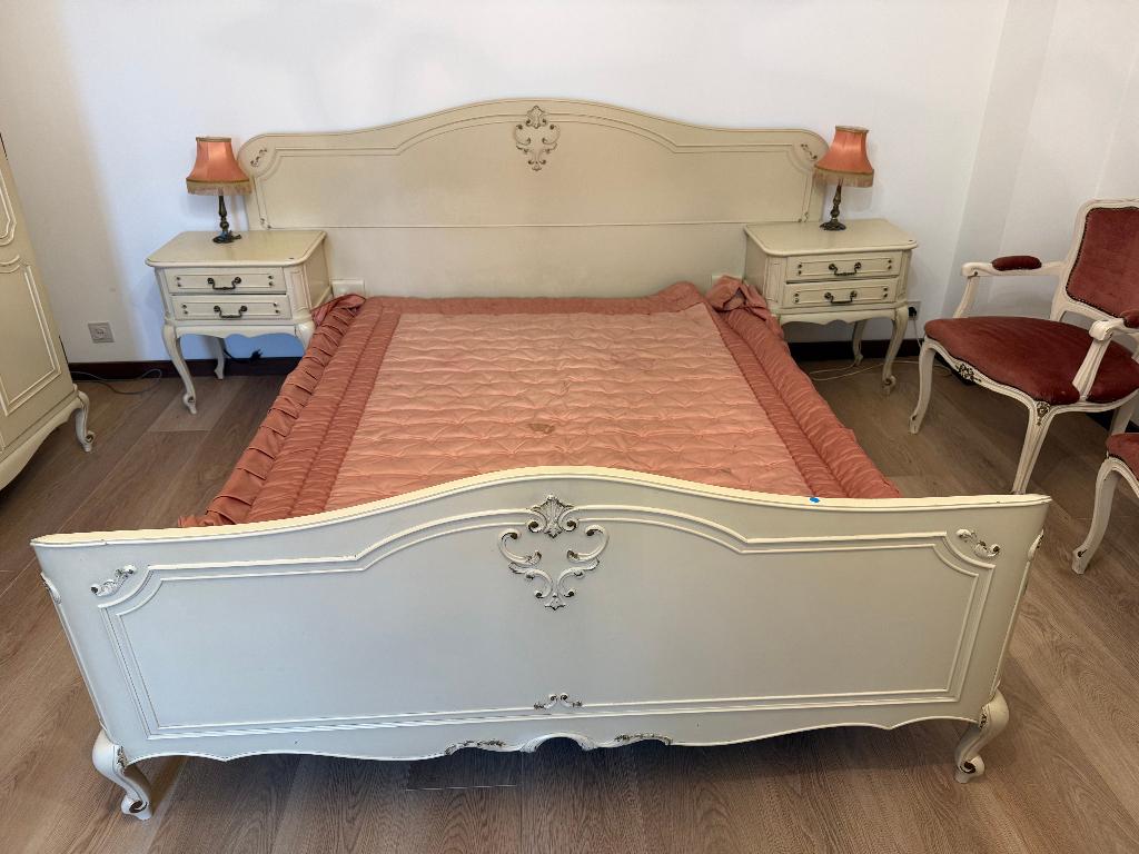 Vintage slaapkamermeubels, Huis en Inrichting, Slaapkamer | Complete slaapkamers, Ophalen, Gebruikt, Tweepersoons, Vintage romantisch Frans