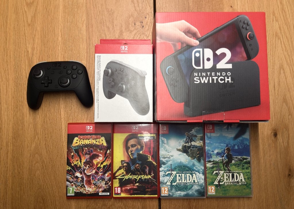 Nintendo Switch 2 + controller + games, Games en Spelcomputers, Ophalen, Zo goed als nieuw, Met 1 controller, Met games