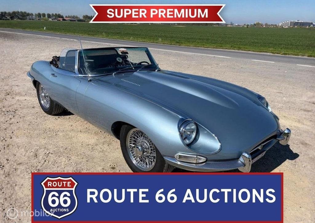 Jaguar E-Type Series 1.5 | 1968 | Route 66 Auctions, Autos, Oldtimers & Ancêtres, Achat, Entreprise, Boîte manuelle, Autre carrosserie