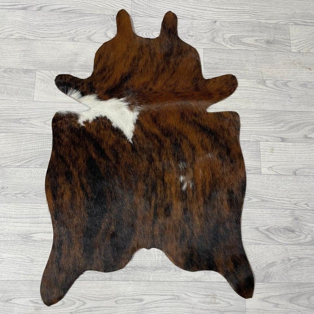 Mini koeienhuid bruin wit zwart 90x60cm #401 | Lederstore, Meerkleurig, Wandkleed, Nieuw, Ophalen of Verzenden