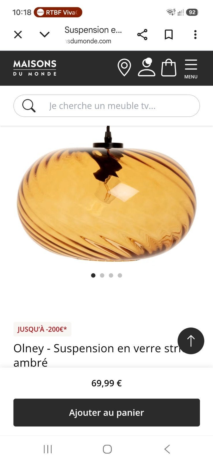 lampe MDM complète, Enlèvement, Suspension