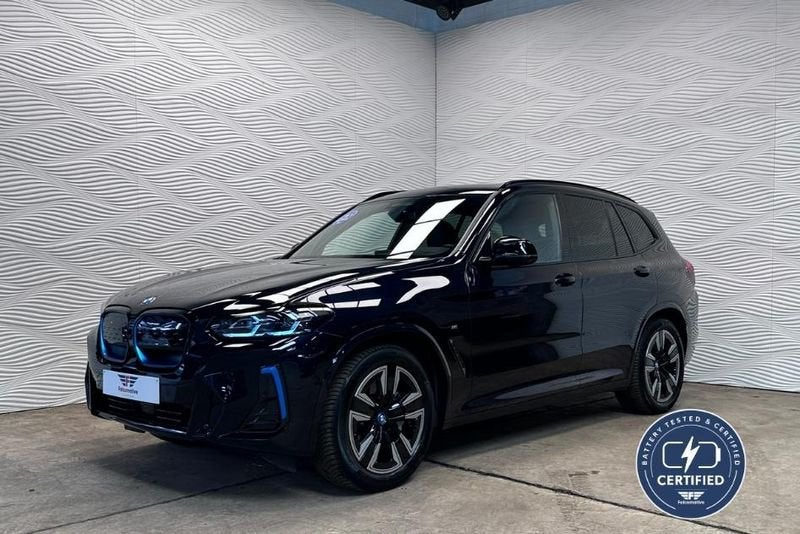 BMW iX3 *80 kWh*M-SPORT*H/K*HUD*96.1% SOH*PANO*, Auto's, BMW, Gebruikt, 80 kWh, Zwart, Leder