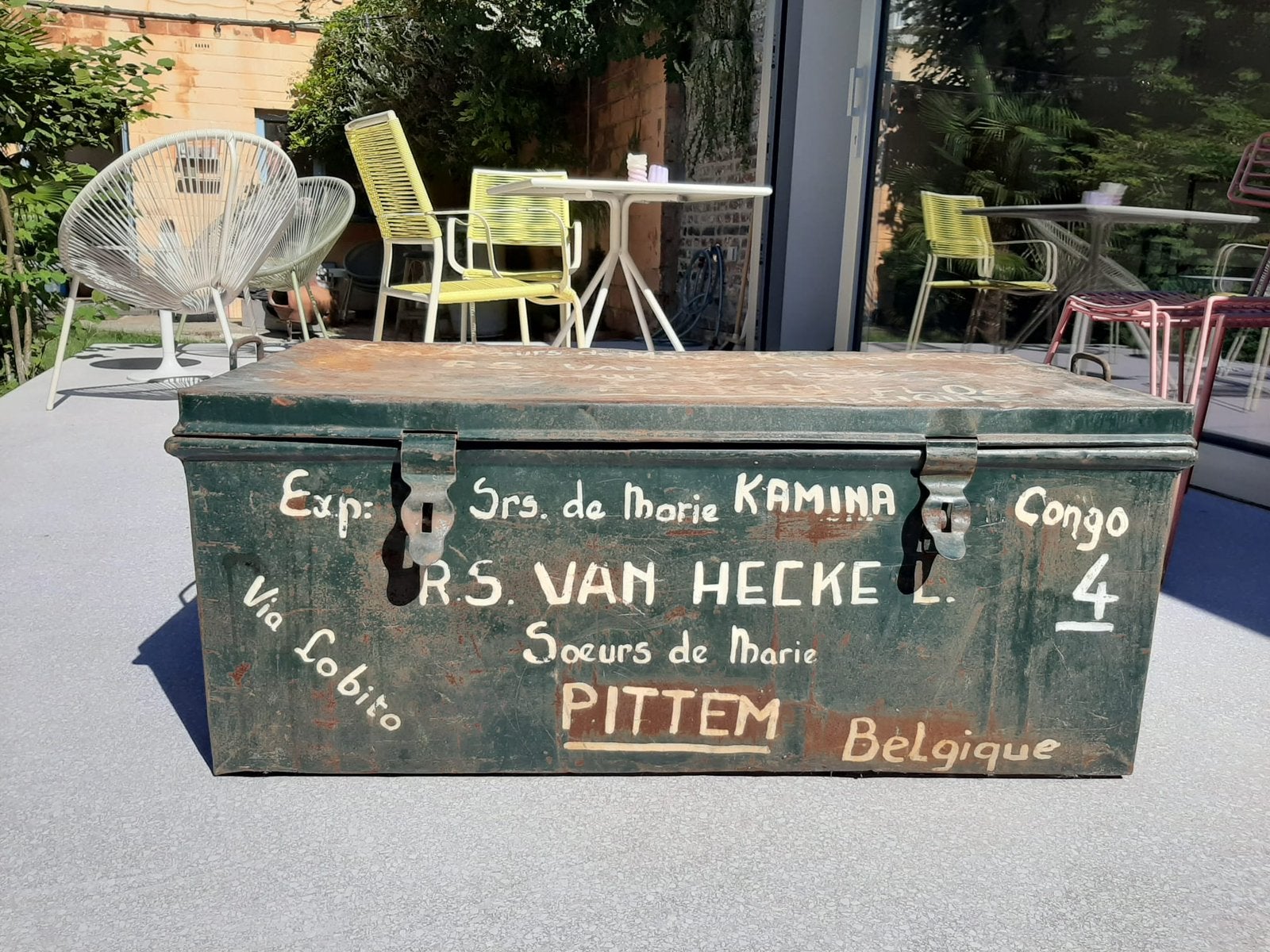 Vintage opbergkist leger, Enlèvement, Comme neuf