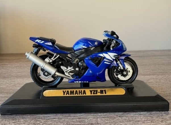 Yamaha YZF-R1 Modelmotorfiets - Blauw, Ophalen, Zo goed als nieuw, Motor, Overige merken