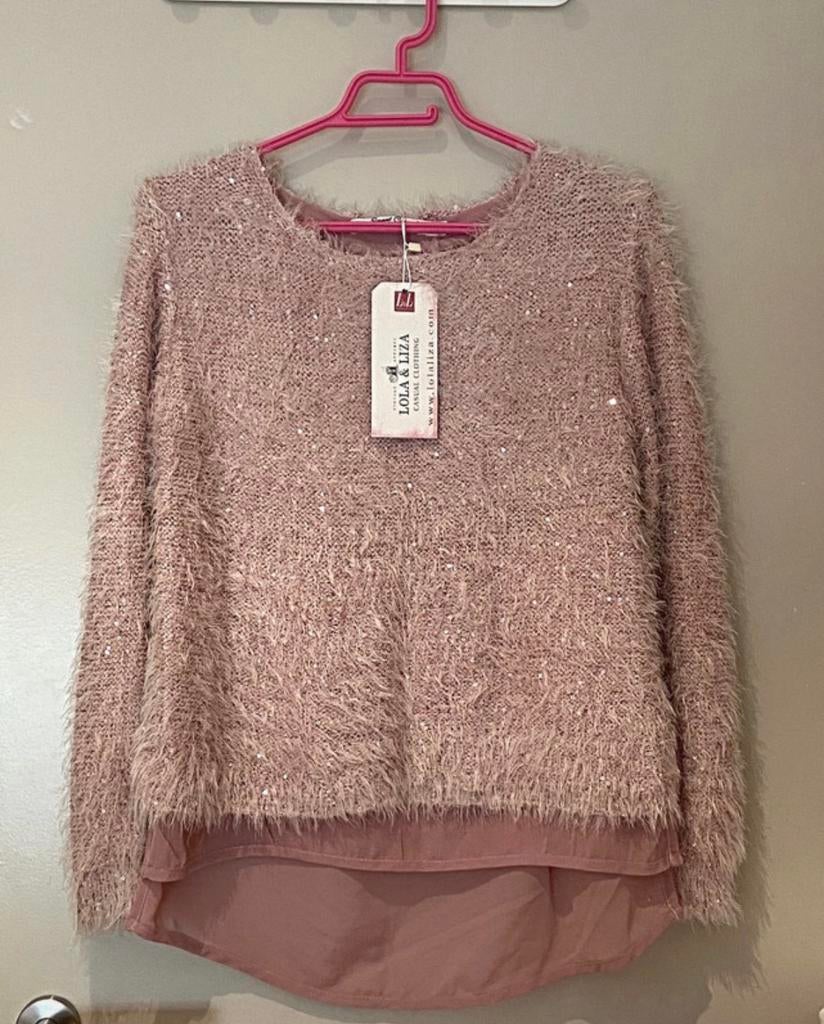 Zacht roze trui met glitters van Lola & Liza, Ophalen of Verzenden, Nieuw, Maat 34 (XS) of kleiner, Roze