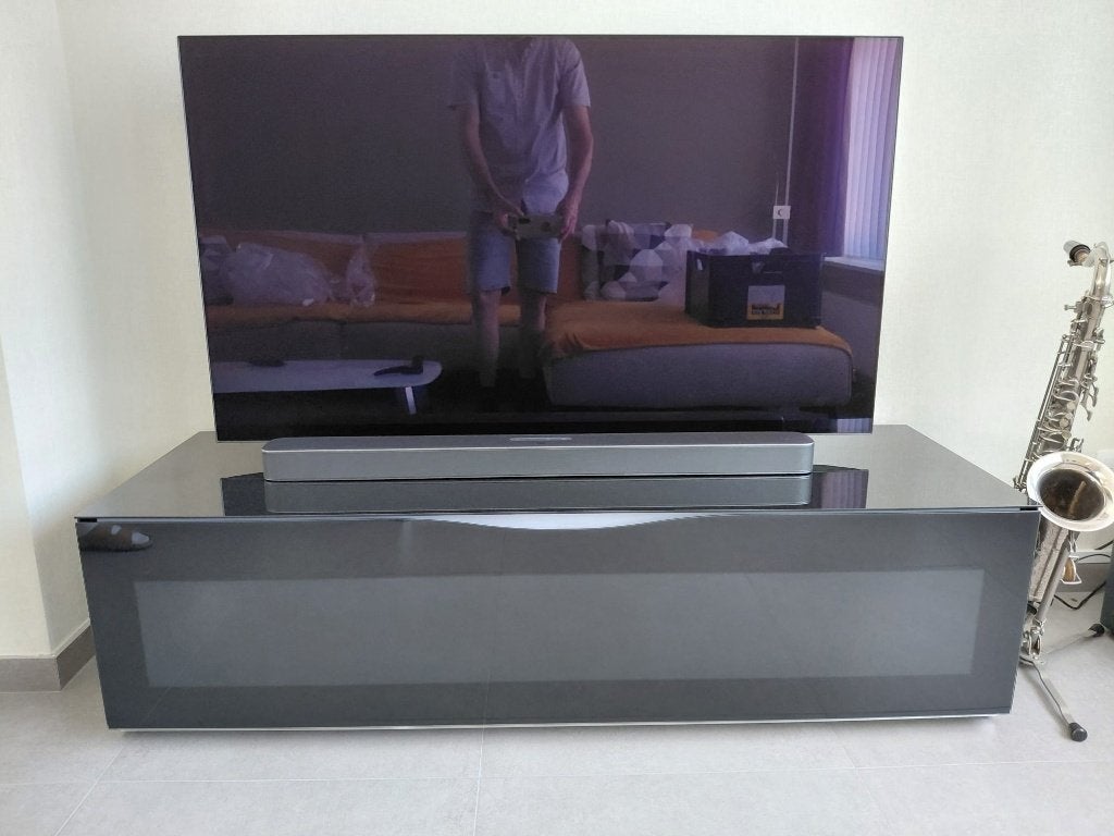 Meuble TV Munari Modena, Enlèvement, Comme neuf, Verre