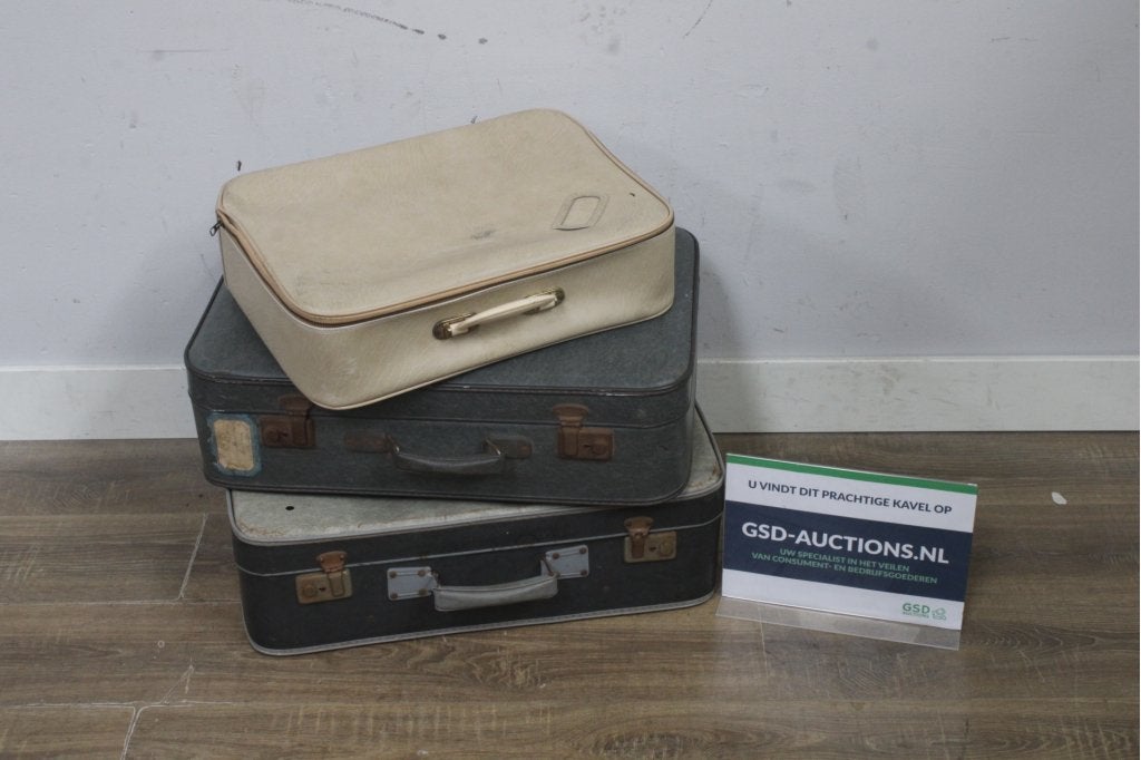 Set van 3 vintage koffers - Jaren '50, Ophalen of Verzenden, Niet ingevuld, Niet ingevuld, Niet ingevuld