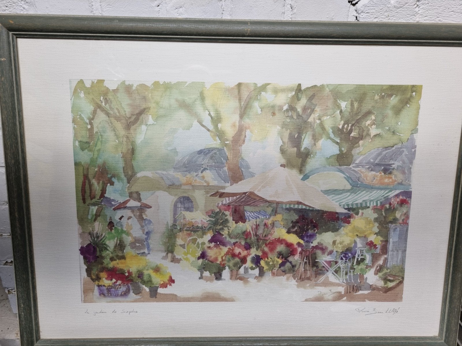 Aquarelle épreuve d'artiste 75 x 55 cm cadre neuf, Antiquités & Art, Art | Peinture | Classique, Enlèvement