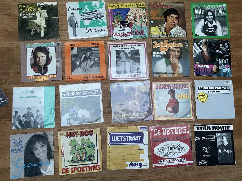lot van 130 Belgische singles (7''), Cd's en Dvd's, Ophalen