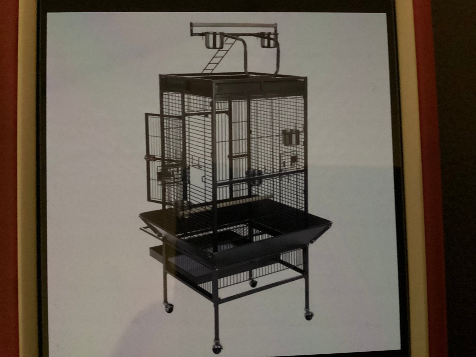 Papengaaienkooi  model Noble, Animaux & Accessoires, Enlèvement, Comme neuf, Aluminium, Cage à oiseaux