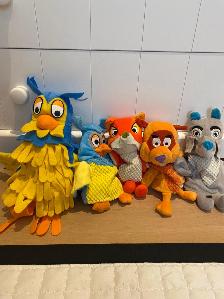 Fabeltjeskrant - diverse handpoppen, Ophalen, Zo goed als nieuw, Meerkleurig