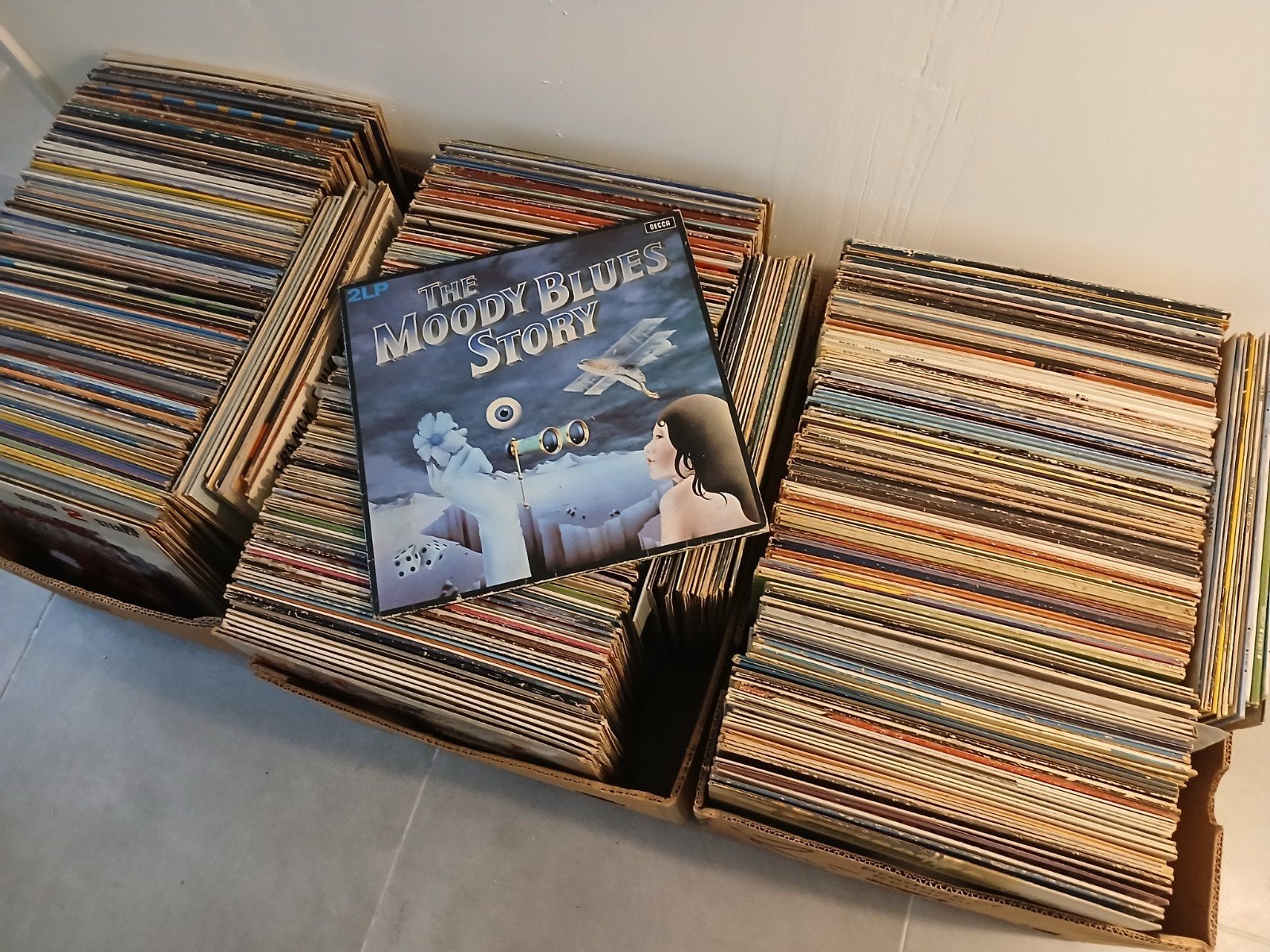 lot de +/- 450 disques vinyles, Enlèvement, LP
