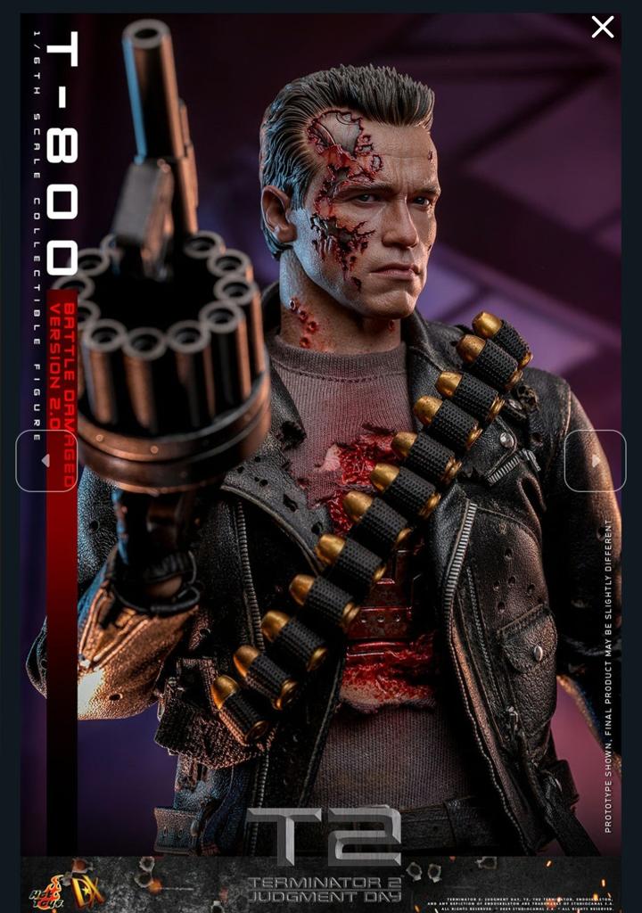 Terminator 2 battle damaged hot toys, Ophalen
