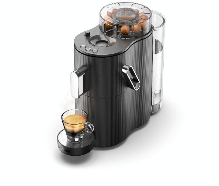coffeeb koffiemachine Swiss made, Ophalen, Koffiemachine, Zo goed als nieuw, Koffiepads en cups