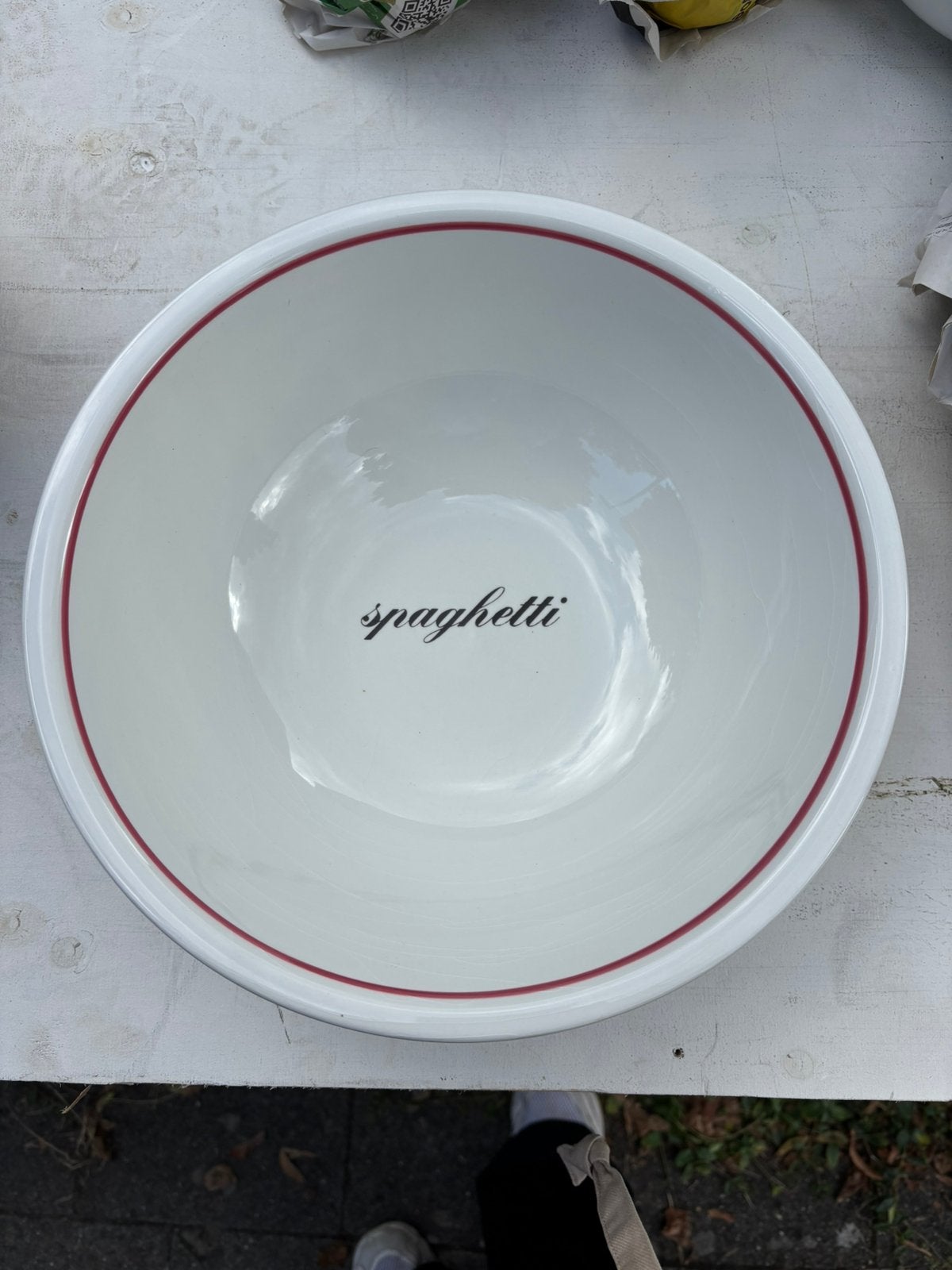 Set spaghetti borden, Huis en Inrichting, Ophalen, Gebruikt, Vintage, Bord(en)