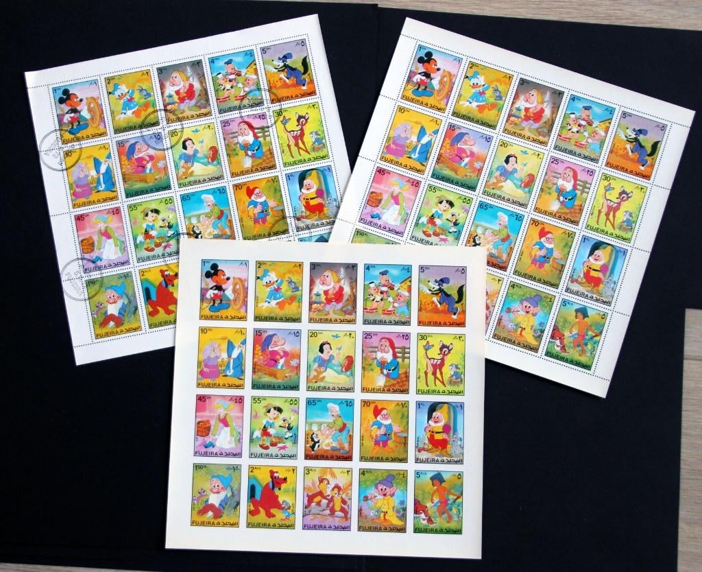 Zeldzaam Emiraten Fujeira Disney Mickey MNH + Ongetand + ste, Envoi, Non oblitéré