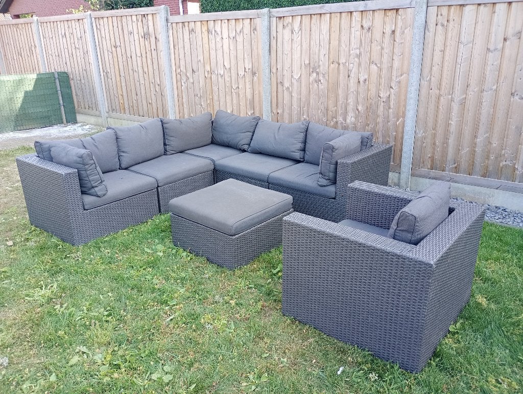 Set de salon avec boîte de rangement, Jardin & Terrasse, Neuf, Chaise, Sets de jardin, Enlèvement