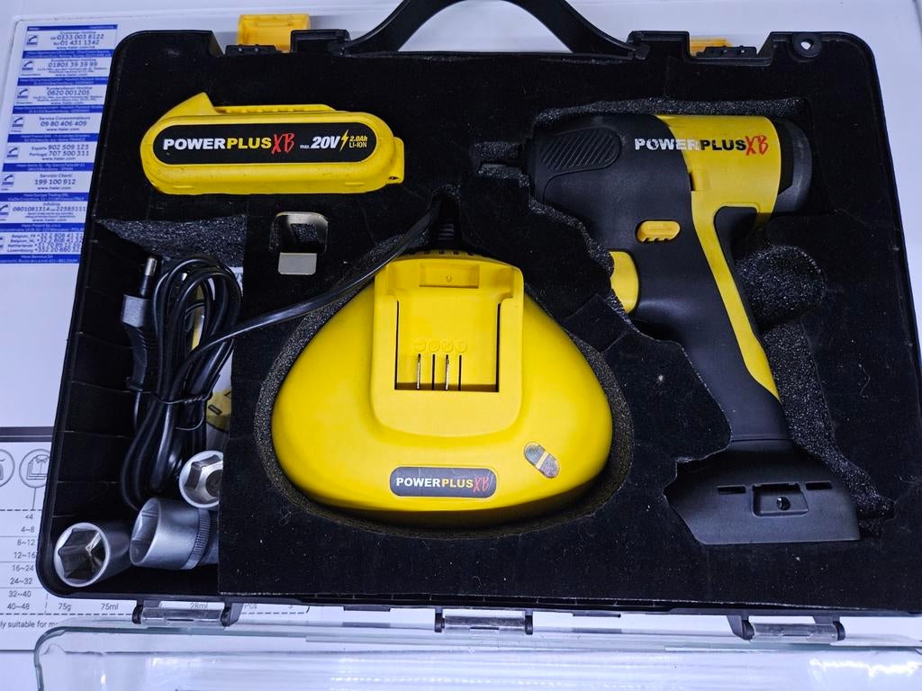 Slagmoersleutel  met accu  20v  en lader (nieuw), Ophalen