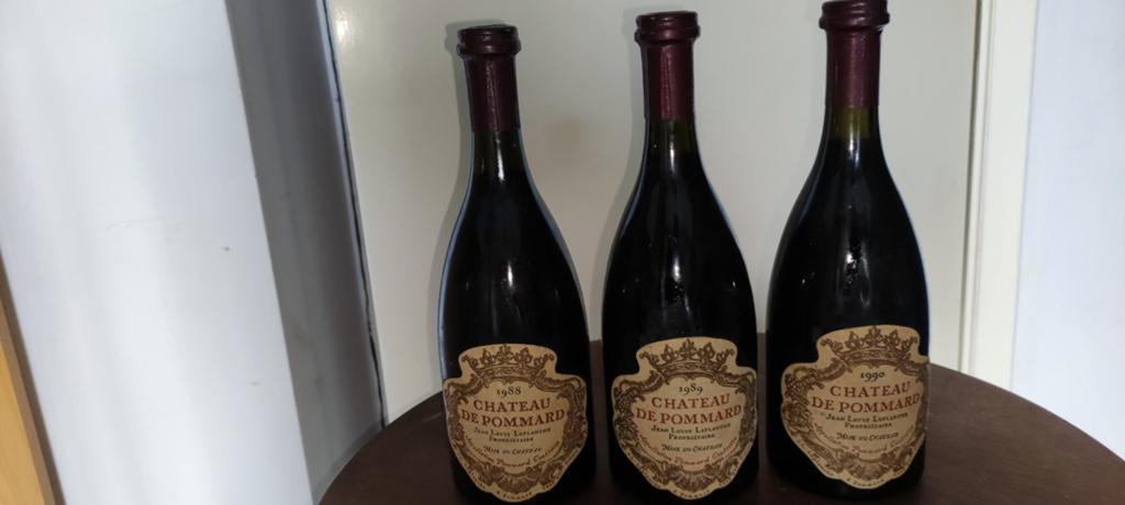 Vin rouge château De Pommard 3 bouteilles 1988,1989,1990 trè, Enlèvement, Vin rouge