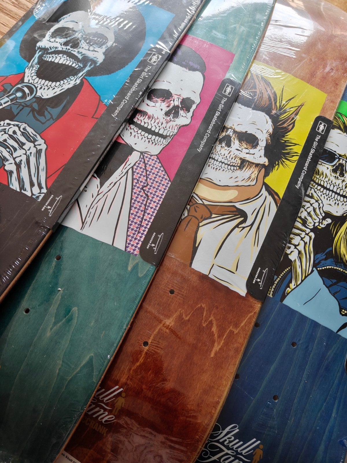 Girl Skateboards Sean Cliver Skull of Fame Deck Set of 5 NOS, Enlèvement ou Envoi, Neuf, Skateboard