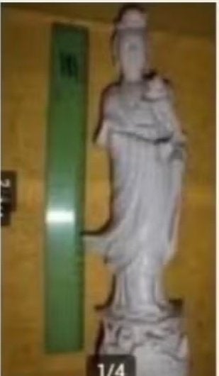 kwan yin beeld wit kuan yin, Antiek en Kunst, Ophalen of Verzenden, Beeld, Wit