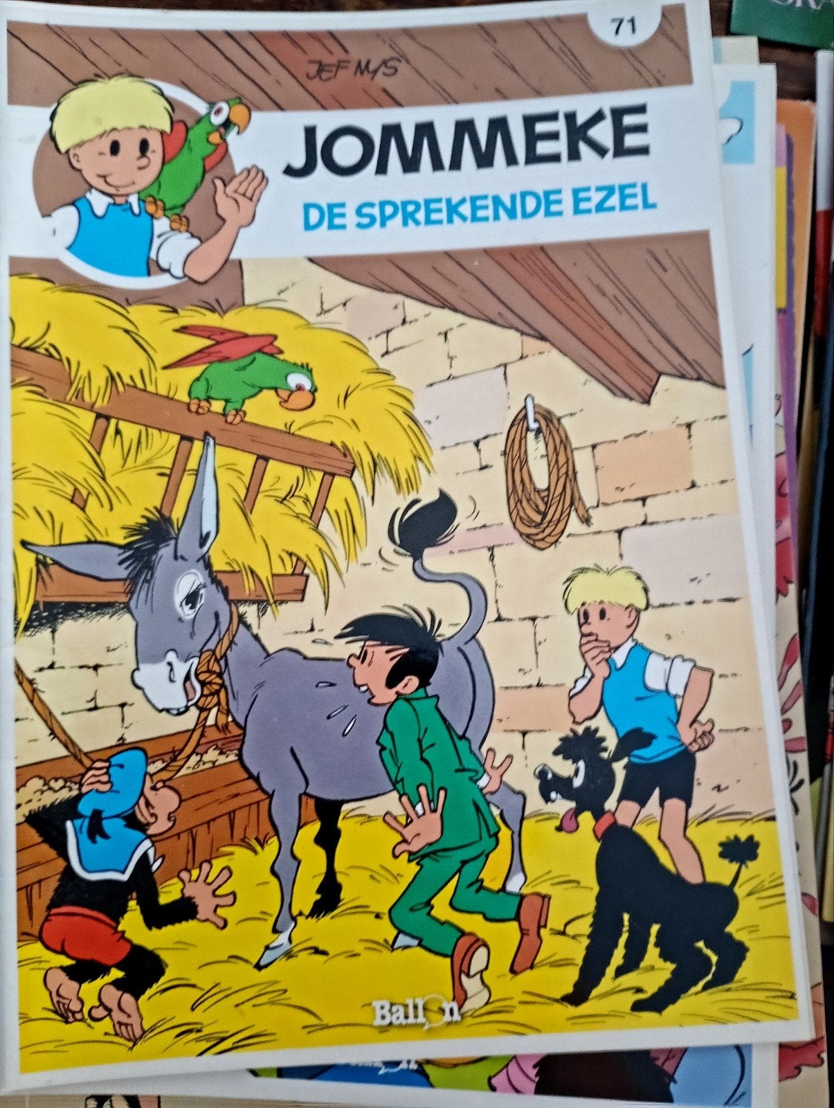 Jommeke, de sprekende ezel, Ophalen