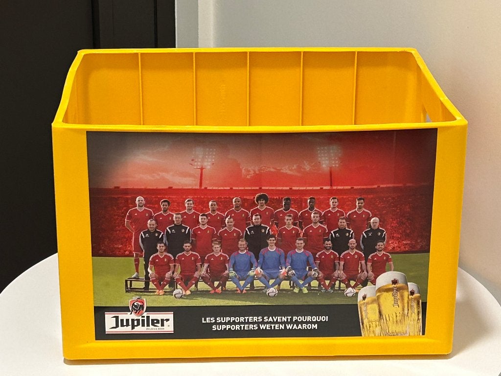 Jupiler Krat-Bak Belgian Red Devils " Dries Mertens ", Collections, Marques de bière, Enlèvement, Neuf, Autres types, Jupiler