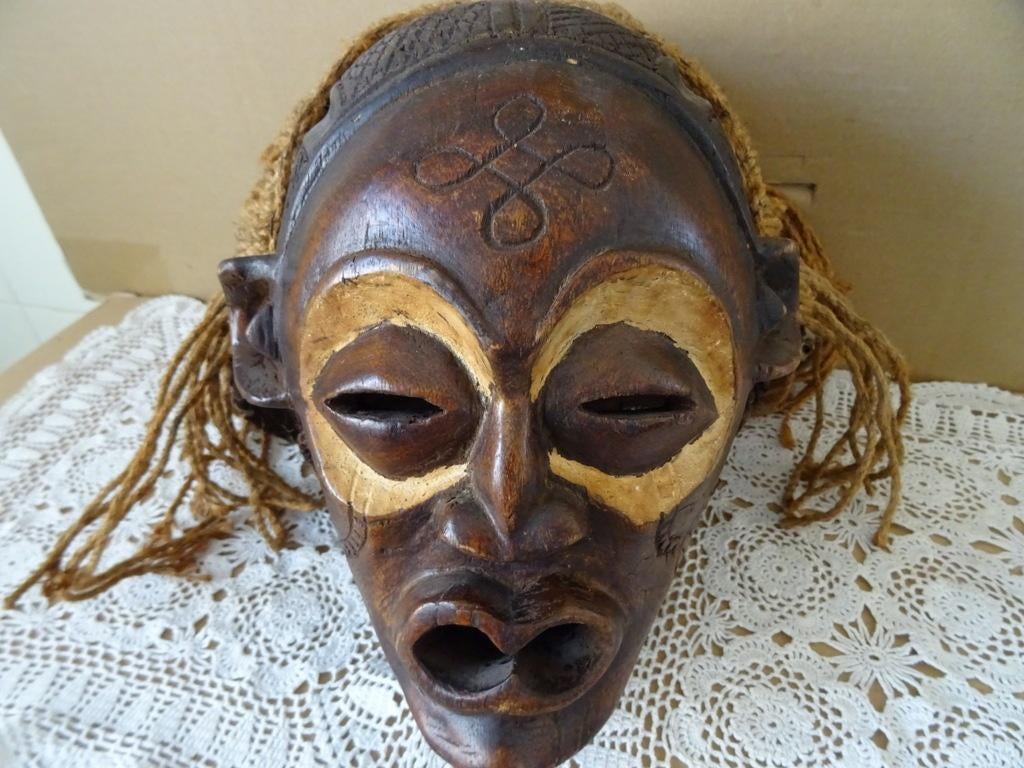 Afrikaans masker Chokwe Mwano Pwo masker Angola of Congo, Antiek en Kunst, Ophalen of Verzenden