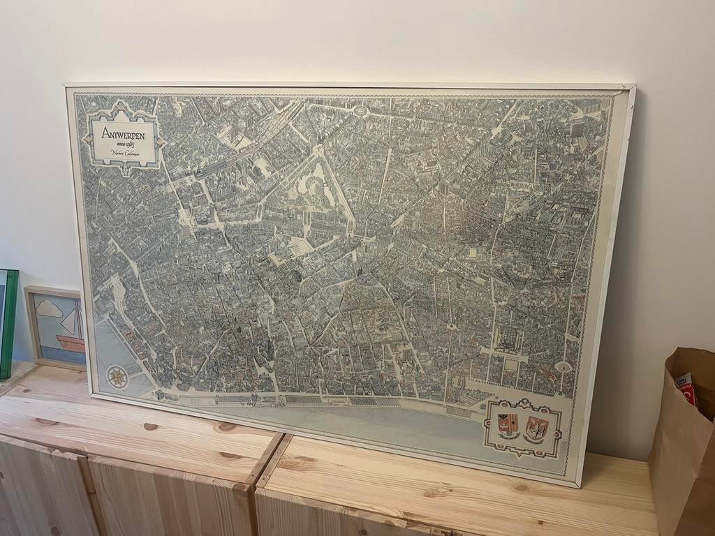 Stadsplan van Antwerpen 80x120, Enlèvement, Comme neuf