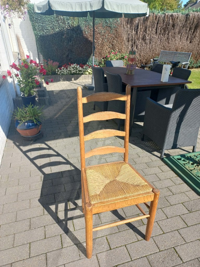 6 chaises bois  osier, Maison & Meubles, Comme neuf, Brun, Enlèvement, Cinq, Six Chaises ou plus