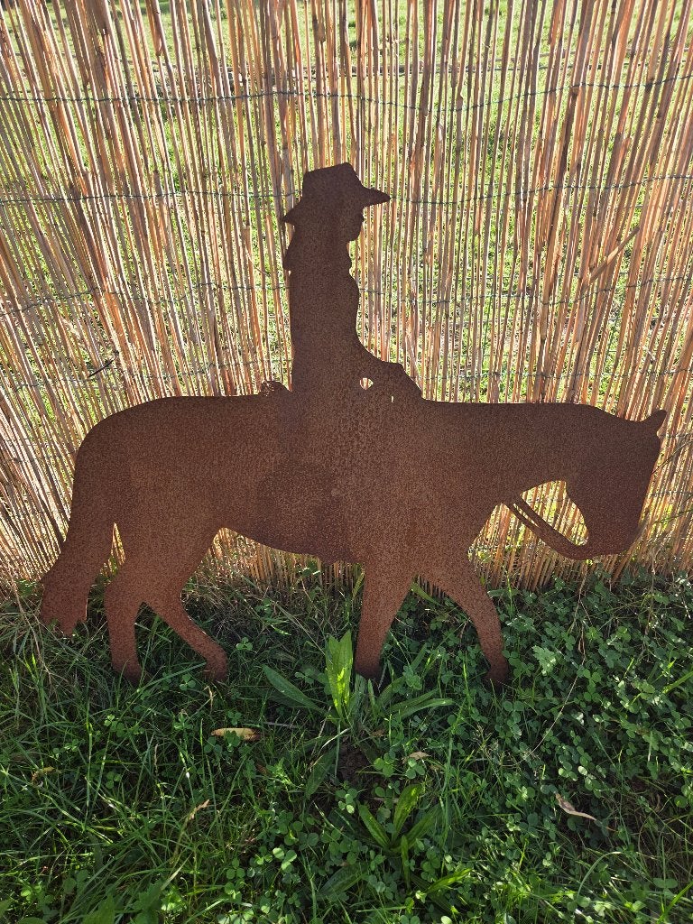 Industriële stalen cowgirl (type corten), Ophalen, Zo goed als nieuw