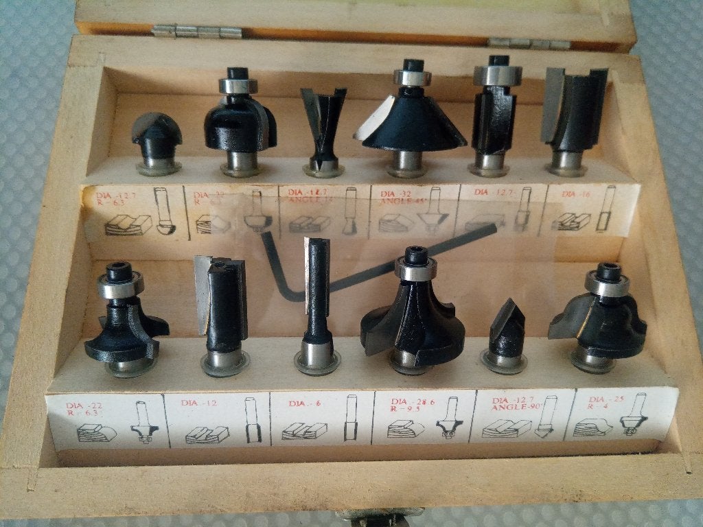 Hout frezen set met Widia blades (Nieuw), Ophalen