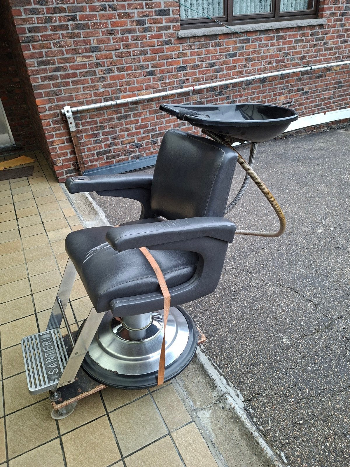 fauteuil de coiffeur avec lavabo amovible, Enlèvement, Utilisé