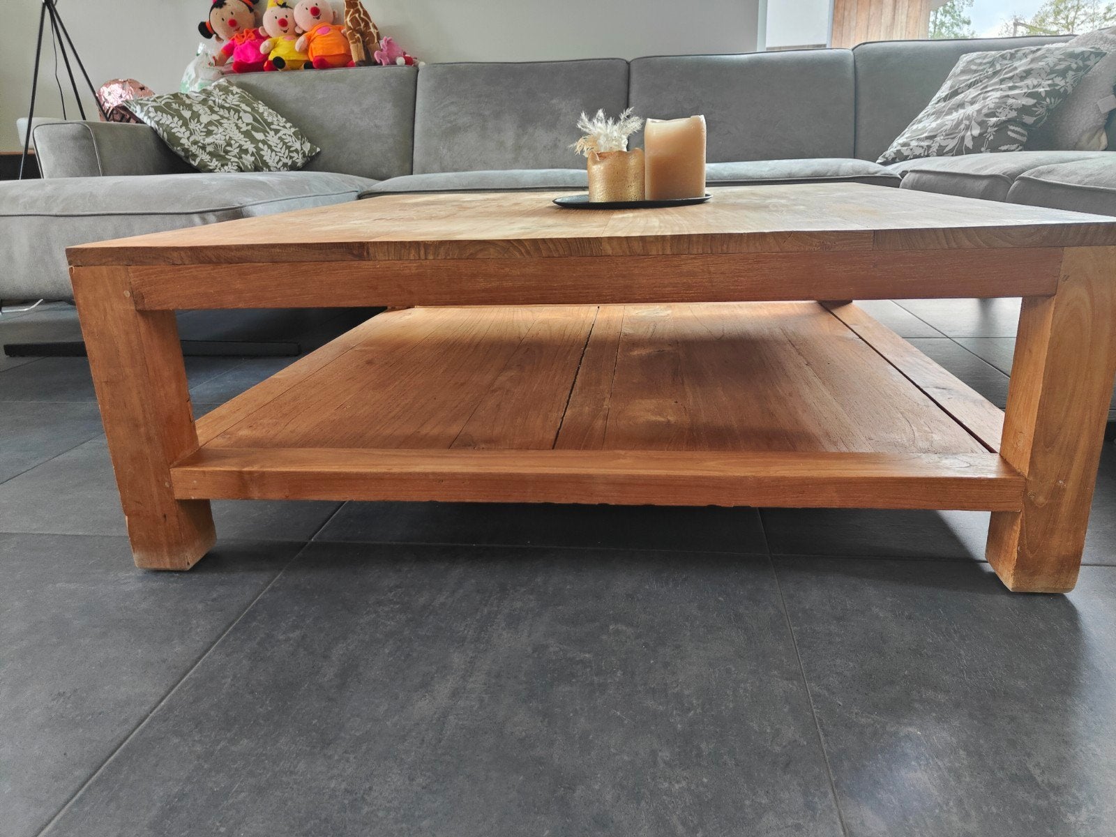 Salontafel teak, Huis en Inrichting, Tafels | Salontafels, Ophalen, Gebruikt, 5 – 50, 100 tot 150 cm