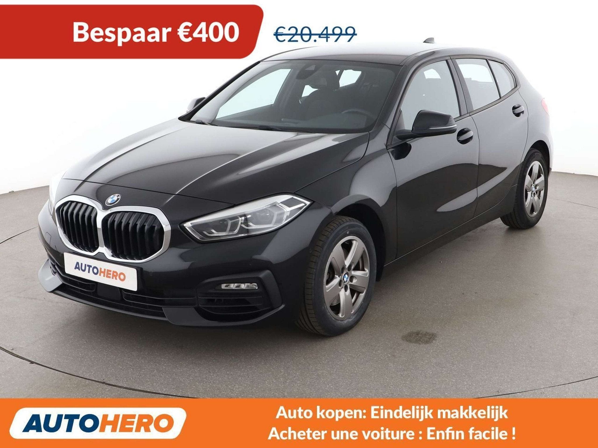 BMW 1 Serie 116 116d Advantage (bj 2024), Gebruikt, 116 pk, Zwart, 5 deurs